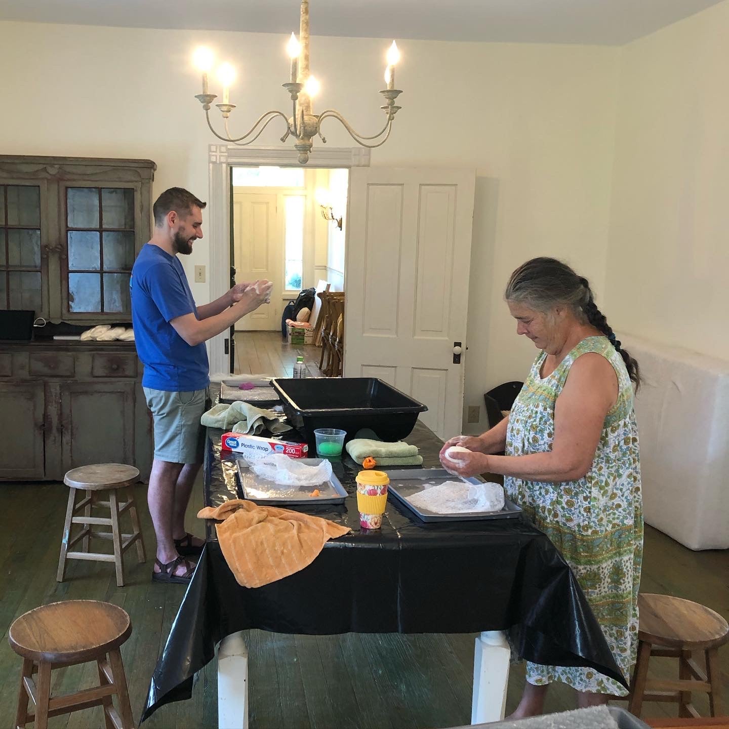 wet felting class at Cloth and Twine