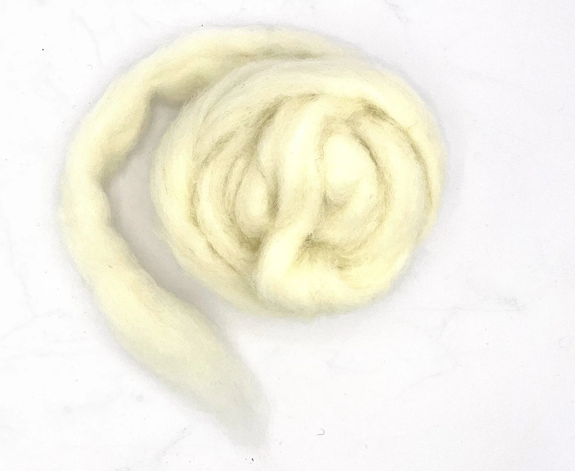 world of wool roving white