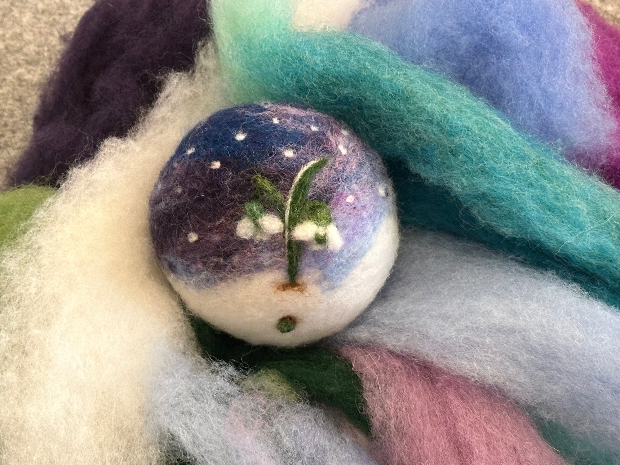 "Snowdrops" Ball Ornament Kit and Class (In-Person)