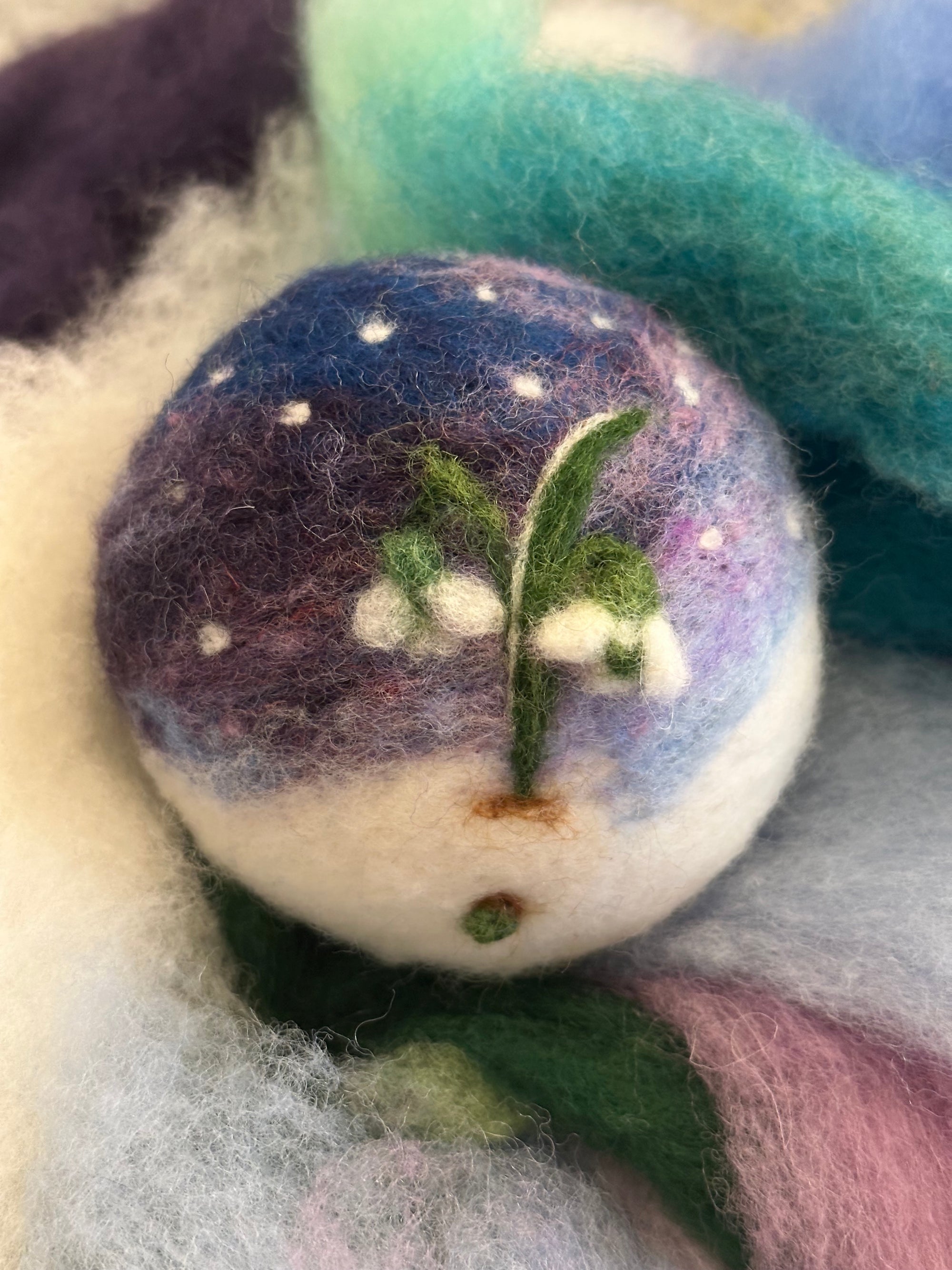 "Snowdrops" Ball Ornament Kit and Class (In-Person)