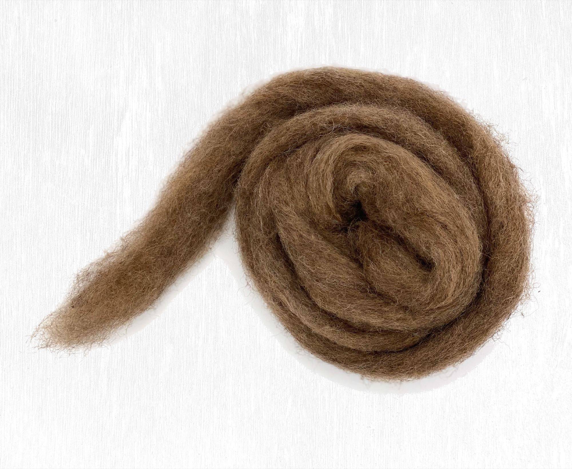 World of Wool roving, deer