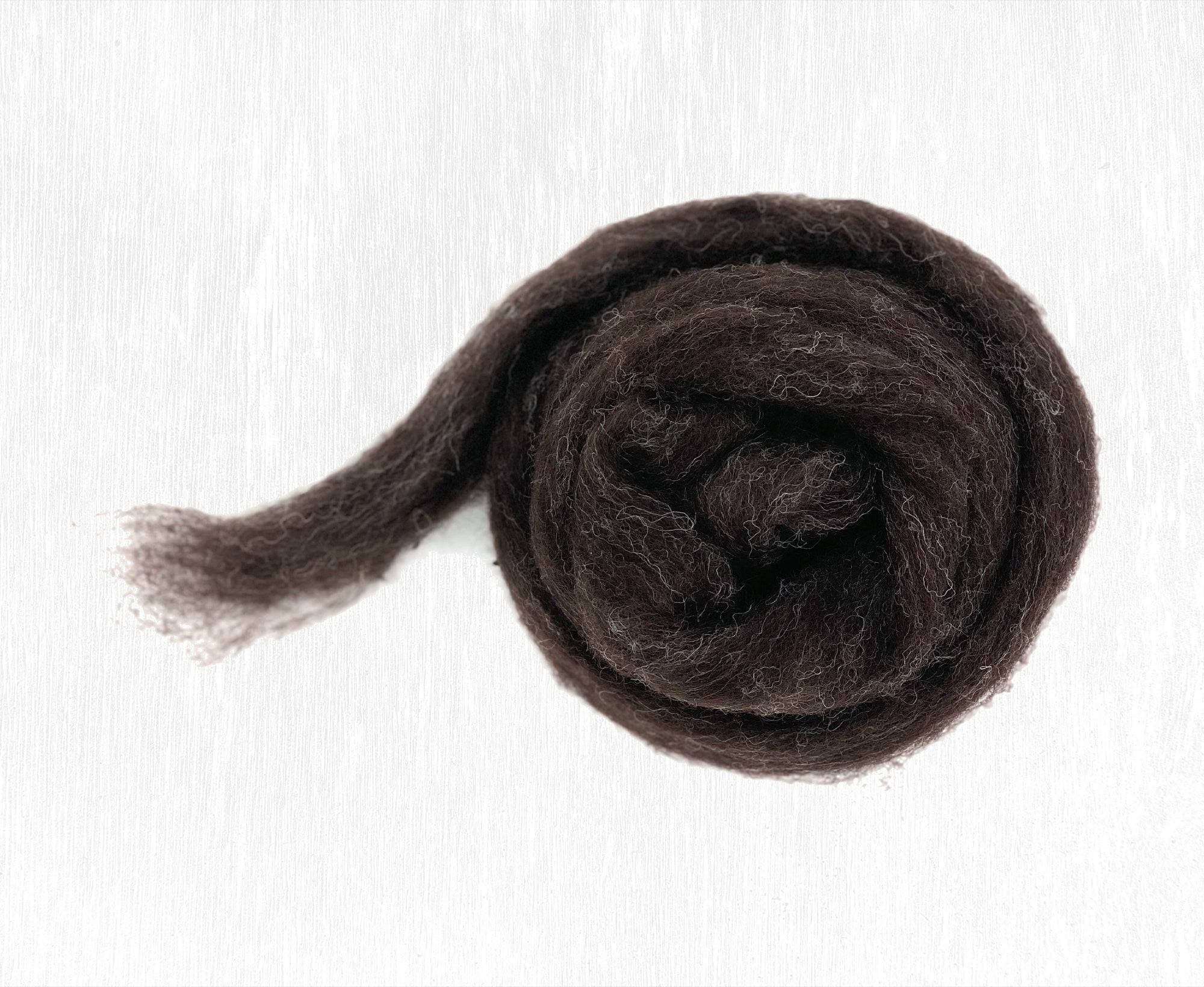 World of Wool roving, badger