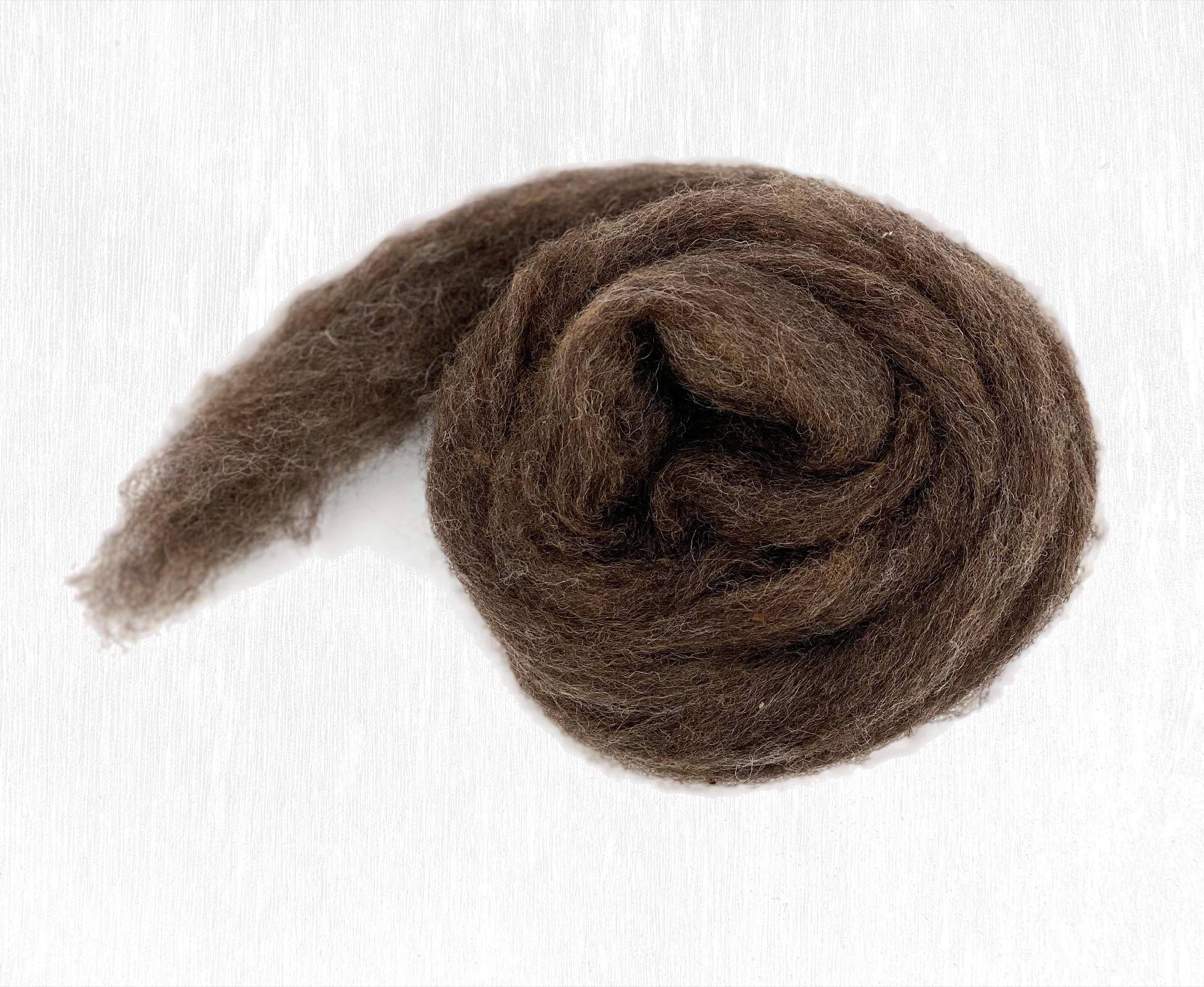 World of Wool roving, bear