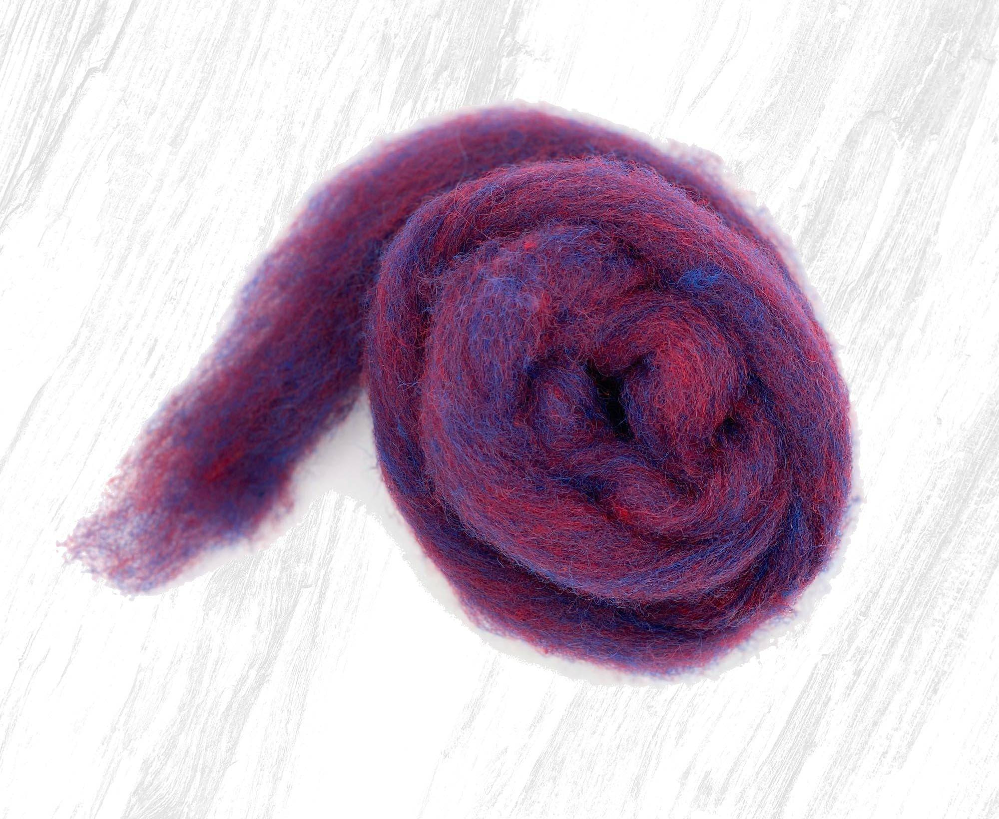 World of Wool roving, forest fruits