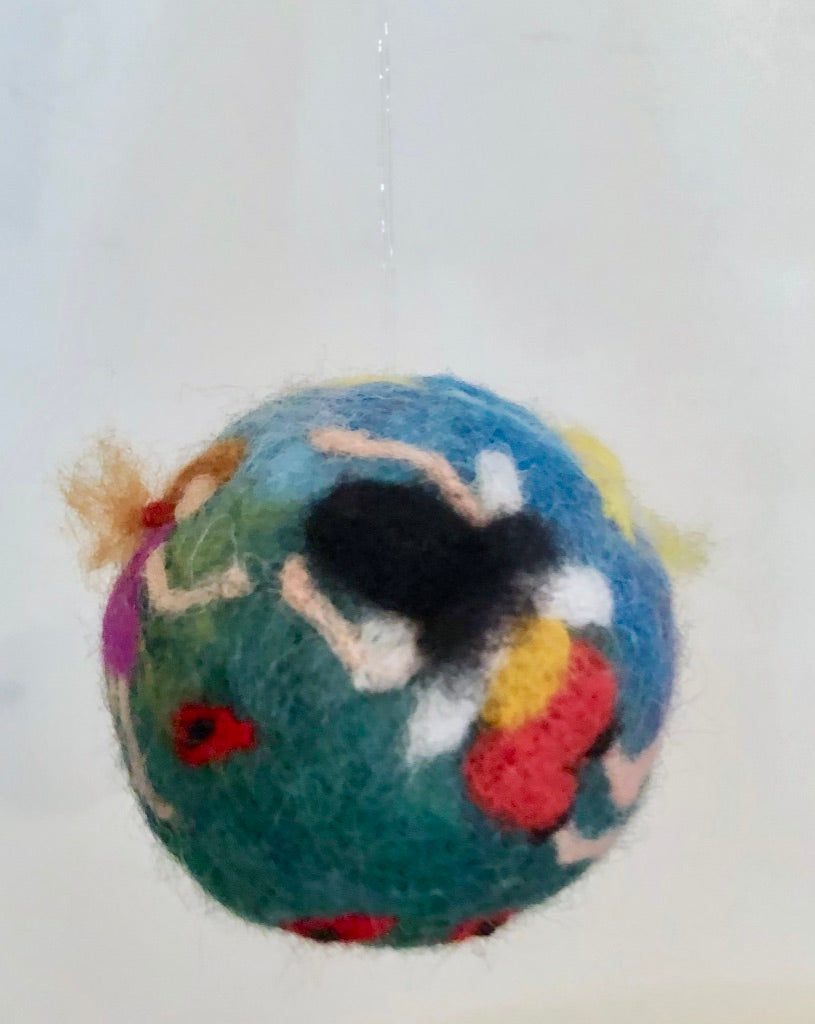 Ball Ornament Needle Felting Kit DIY - Cloth & Twine
