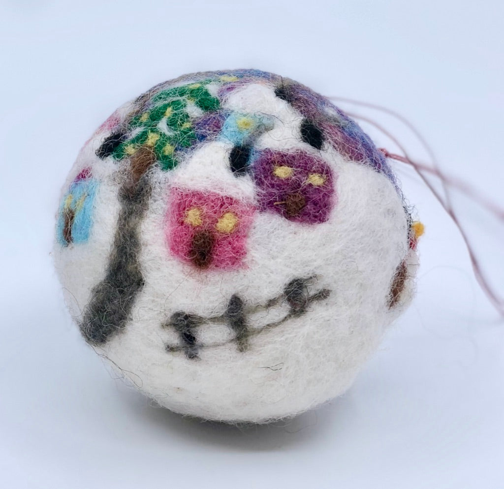 Ball Ornament Needle Felting Kit DIY - Cloth & Twine