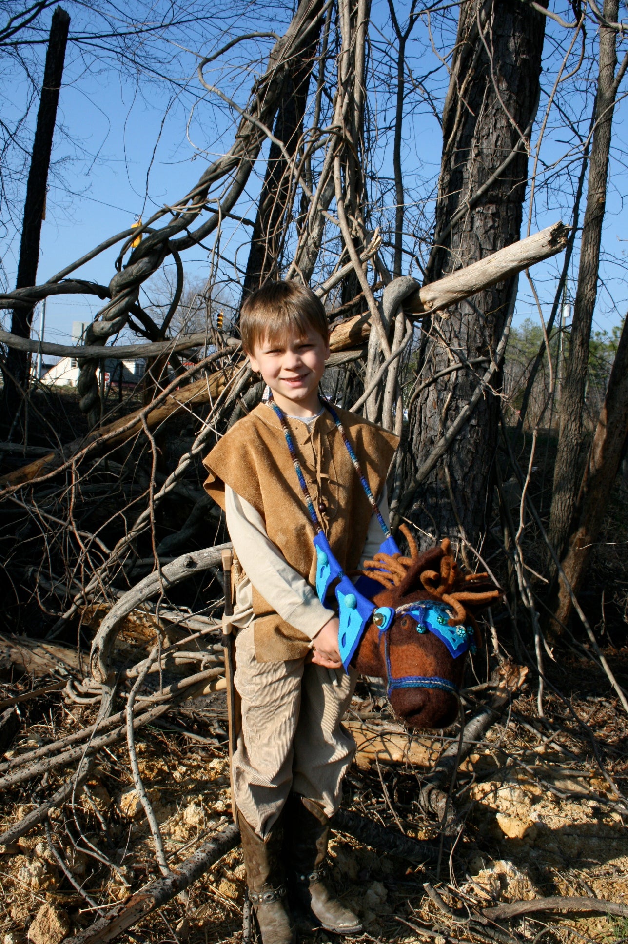 Custom Hobby Horse - Cloth & Twine