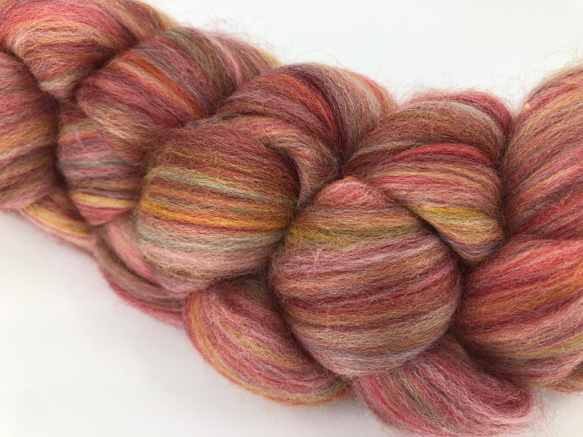 Merino Roving "Hollyberry" - Cloth & Twine