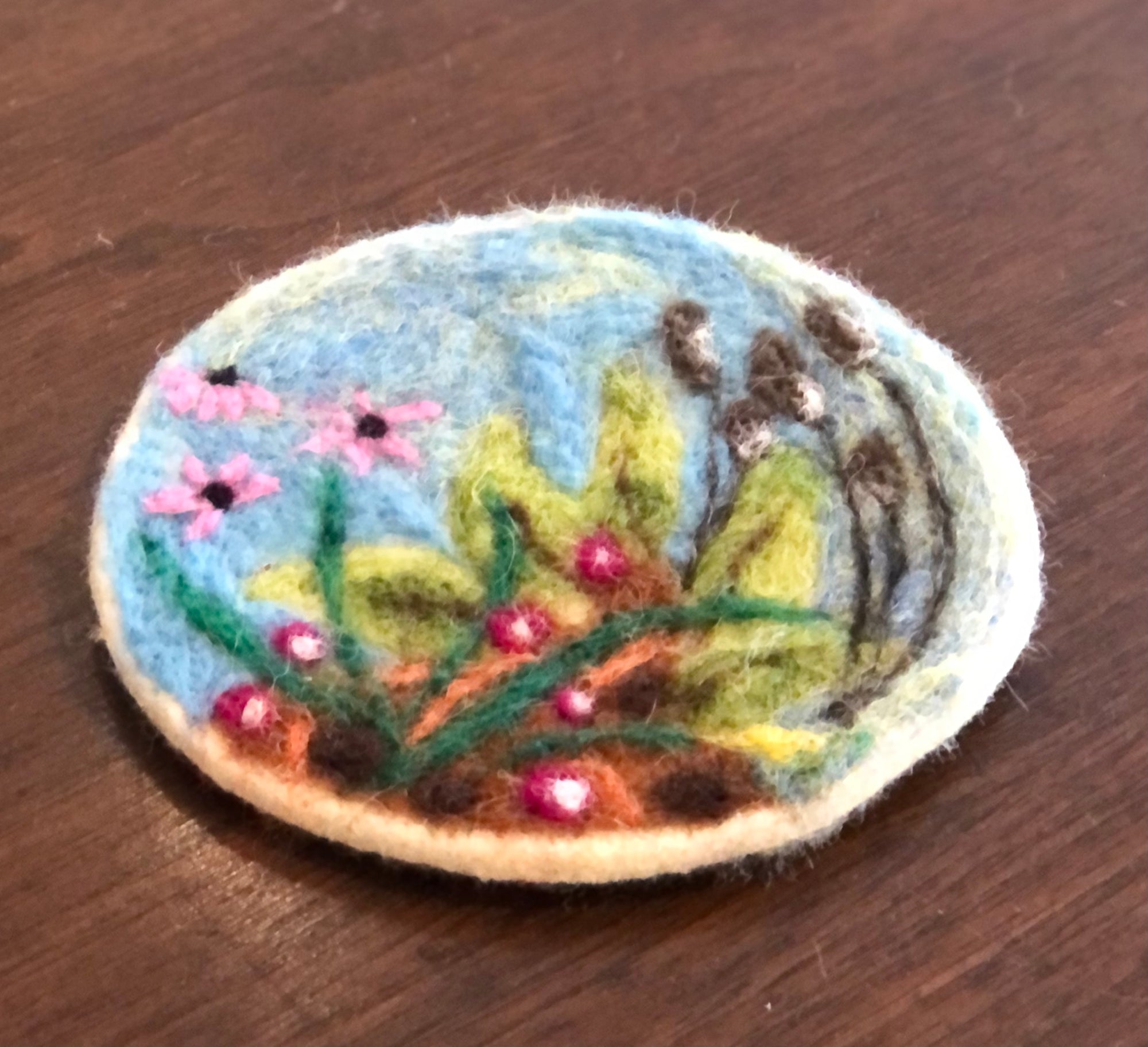 Needle-felted Coaster - Cloth & Twine