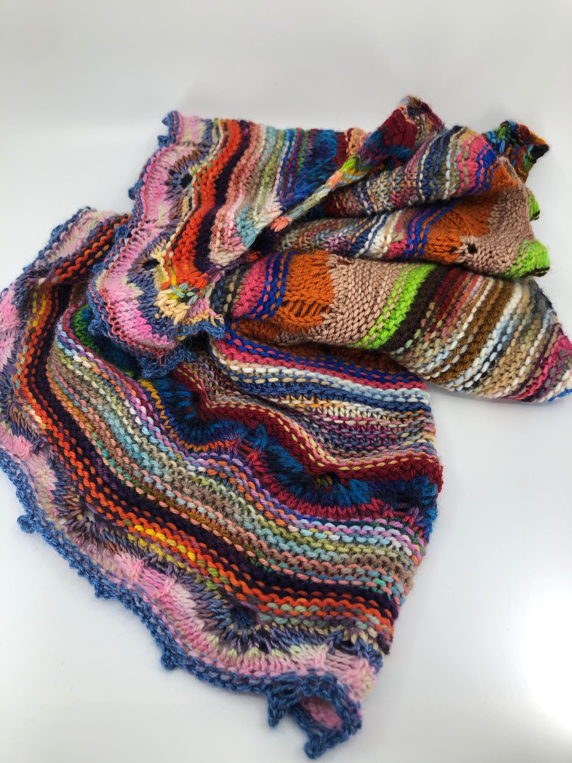 Scrappy Yarn Odyssey Shawl